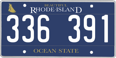 RI license plate 336391