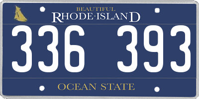 RI license plate 336393