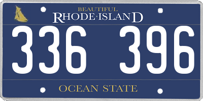 RI license plate 336396