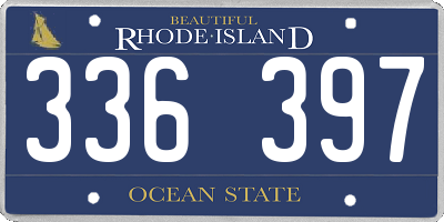 RI license plate 336397