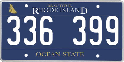 RI license plate 336399