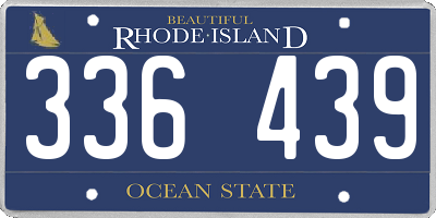 RI license plate 336439