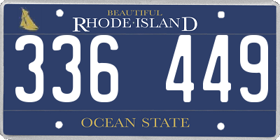 RI license plate 336449