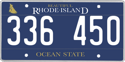 RI license plate 336450
