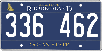 RI license plate 336462