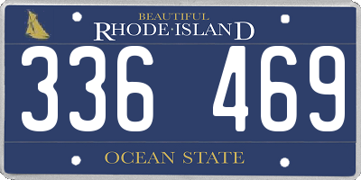 RI license plate 336469