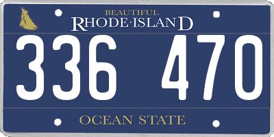 RI license plate 336470