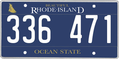 RI license plate 336471