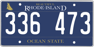 RI license plate 336473