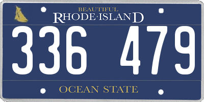 RI license plate 336479