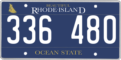 RI license plate 336480