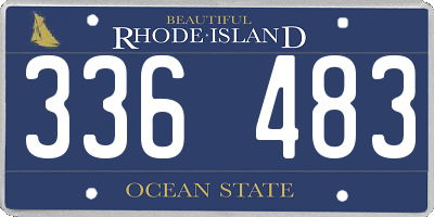 RI license plate 336483