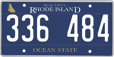 RI license plate 336484