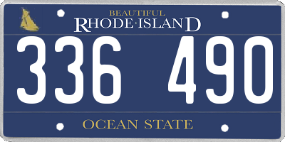 RI license plate 336490
