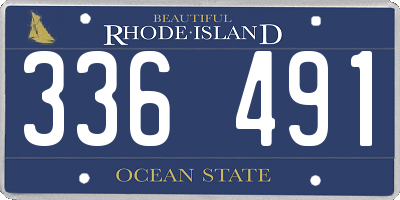 RI license plate 336491