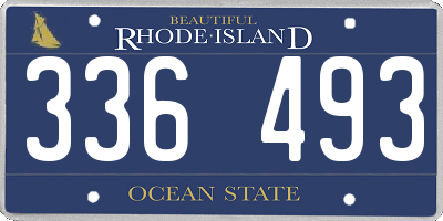 RI license plate 336493
