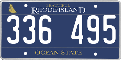 RI license plate 336495