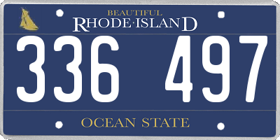 RI license plate 336497