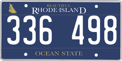 RI license plate 336498