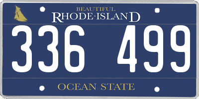 RI license plate 336499
