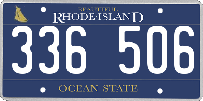 RI license plate 336506