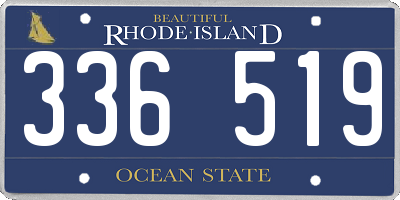 RI license plate 336519