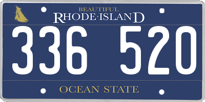 RI license plate 336520