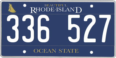 RI license plate 336527
