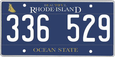RI license plate 336529
