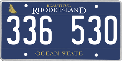 RI license plate 336530