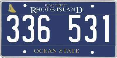 RI license plate 336531