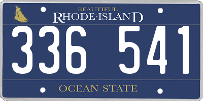 RI license plate 336541