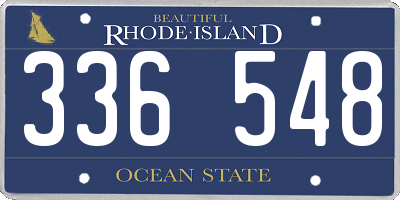RI license plate 336548
