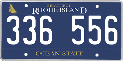 RI license plate 336556