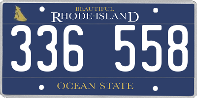 RI license plate 336558