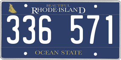 RI license plate 336571