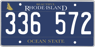 RI license plate 336572