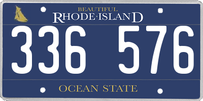 RI license plate 336576