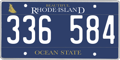RI license plate 336584