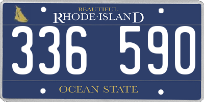 RI license plate 336590