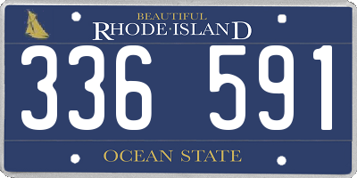 RI license plate 336591