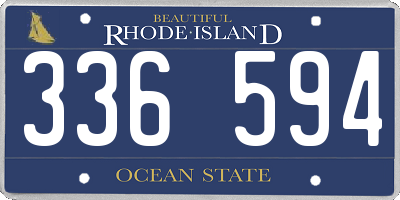 RI license plate 336594