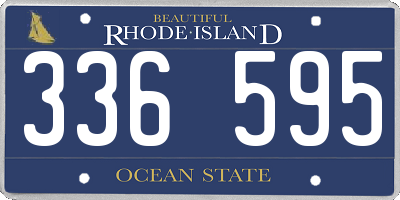 RI license plate 336595