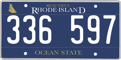 RI license plate 336597