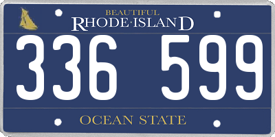 RI license plate 336599