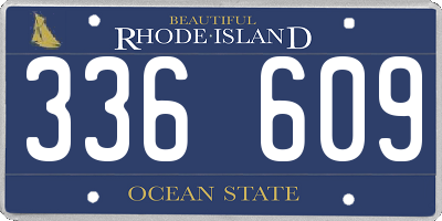 RI license plate 336609