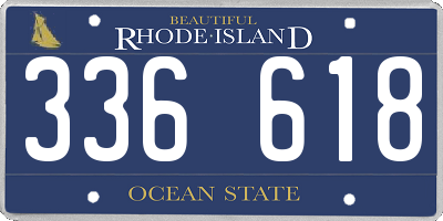 RI license plate 336618