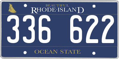 RI license plate 336622