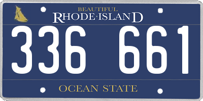RI license plate 336661