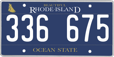 RI license plate 336675
